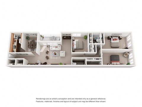 Floor plan for 3 beds, 1.5 baths, 1339 sqft